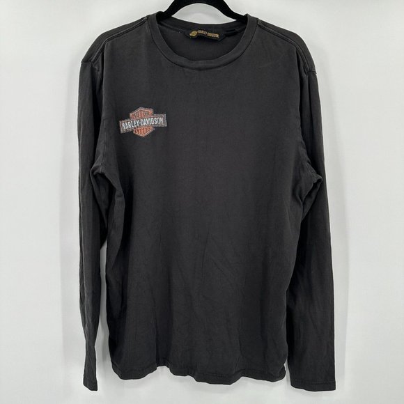 Harley-Davidson Sublimated Embroidered‎ Long Sleeve Men's Tee Size Large - Picture 2 of 7